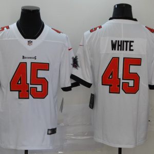 Men's Tampa Bay Buccaneers #45 White White Vapor Untouchable Limited Jersey