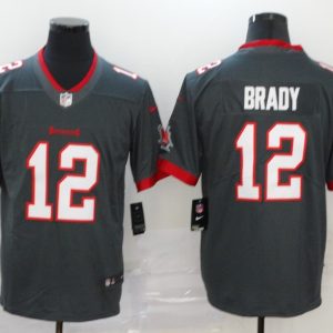 Men's Tampa Bay Buccaneers #12 Brady Grey Vapor Untouchable Limited Jersey