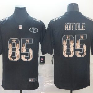 Men's San Francisco 49ers #85 George Kittle 2019 Black Statue Of Liberty Limited Jersey