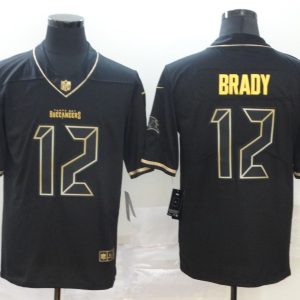 Tampa Bay Buccaneers #12 Brady 2020 Black Golden Edition Limited Jersey