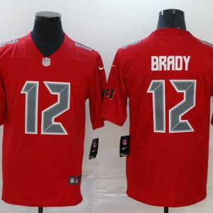 Tampa Bay Buccaneers #12 Brady Red Color Rush Limited Jersey