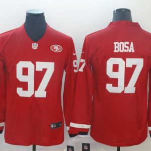 Men's San Francisco 49ers #97 Bosa Teams Nike Therma Long Sleeve Jersey