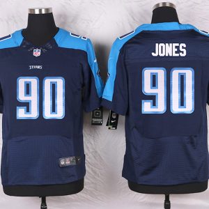 Nike Tennessee Titans #90 Jones D.Blue Elite Jersey