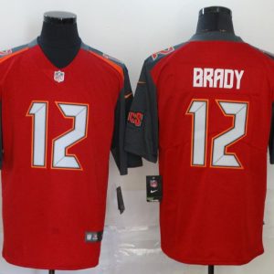 Tampa Bay Buccaneers #12 Brady Red Vapor Untouchable Limited Jersey