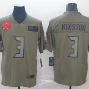 Men's Tampa Bay Buccaneers #3 Jameis Winston 2019 Camo Salute To Service Limited
