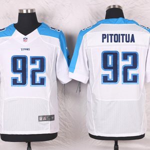 Nike Tennessee Titans #92 Pitoitua White Elite Jersey