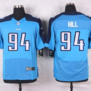 Nike Tennessee Titans #94 Hill Blue Elite Jersey