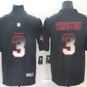 Tampa Bay Buccaneers #3 Jameis Winston Black 2019 Smoke Fashion Limited Men Jersey