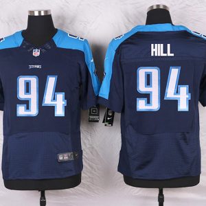 Nike Tennessee Titans #94 Hill D.Blue Elite Jersey