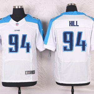 Nike Tennessee Titans #94 Hill White Elite Jersey
