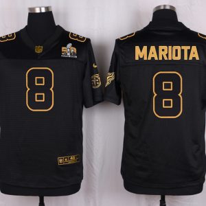 Mens Tennessee Titans #8 Marcus Mariota Pro Line Black Gold Collection Jersey