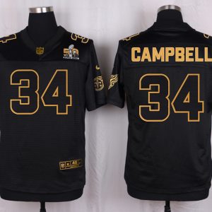 Mens Tennessee Titans #34 Campbell Pro Line Black Gold Collection Jersey
