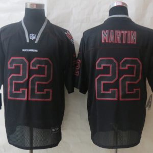 New Nike Tampa Bay Buccaneers 22 Martin Lights Out Black Elite Jerseys