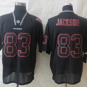 New Nike Tampa Bay Buccaneers 83 Jackson Lights Out Black Elite Jerseys