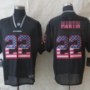 2014 New Nike Tampa Bay Buccaneers 22 Martin USA Flag Fashion Black Elite Jerseys
