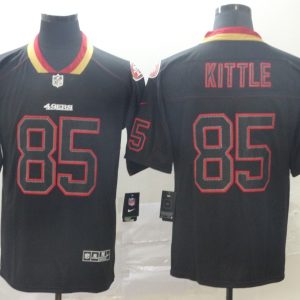 NFL 2018 San Francisco 49ers #85 George Kittle Lights Out Black Color Rush Limited Jersey