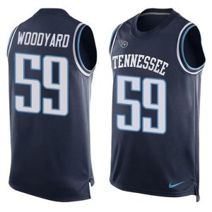 NFL Tennessee Titans #59 Woodyard Blue Limited Tank Top Jersey