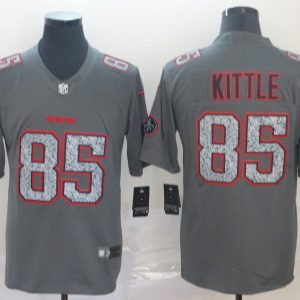 Nike 49ers #85 George Kittle Gray Static Vapor Untouchable Limited Men Jersey