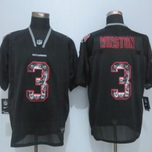 2014 New Nike Tampa Bay Buccaneers 3 Winston Lights Out Black Elite Jerseys