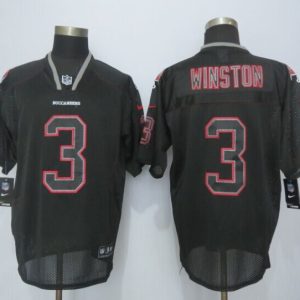 New Nike Tampa Bay Buccaneers 3 Winston Lights Out Black Elite Jerseys