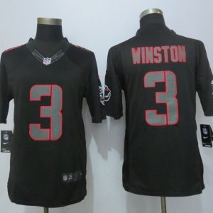 New Nike Tennessee Buccaneers 3 Winston Impact Limited Black Jerseys