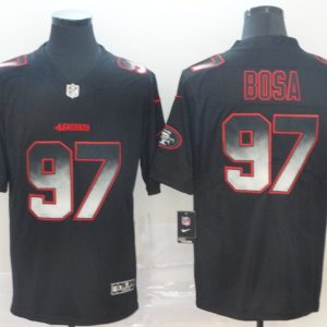 San Francisco 49ers #97 Nick Bosa Black 2019 Smoke Fashion Limited Men Jersey