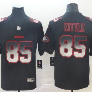 Nike 49ers #85 George Kittle Black Arch Smoke Vapor Untouchable Limited Jersey