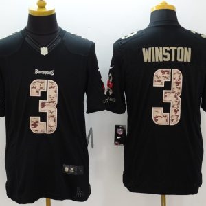 Nike Tampa Bay Buccaneers #3 Winston Black Camo Jersey
