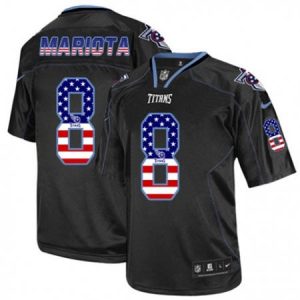 NFL Tennessee Titans #8 Mariota Black Flag USA Jersey