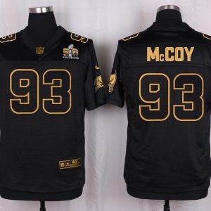 Mens Tampa Bay Buccaneers #93 McCoy Pro Line Black Gold Collection Jersey
