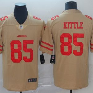 Nike San Francisco 49ers #85 George Kittle Gold Inverted Legend Men Jersey