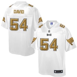 Mens NFL Tampa Bay Buccaneers #54 David White Gold Collection Jersey
