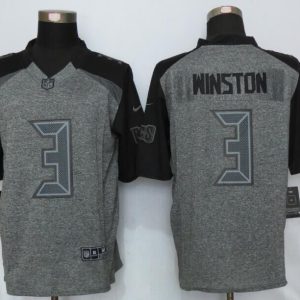 New Nike Tampa Bay Buccaneers 3 Winston Gray Mens Stitched Gridiron Gray Limited Jersey