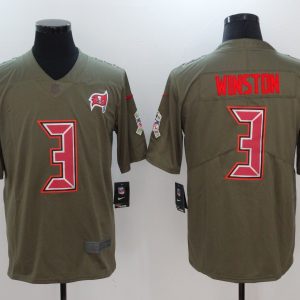 Mens Tampa Bay Buccaneers #3 Winston Olive Salute to Service Limited Jersey