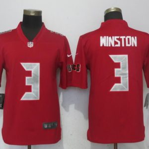New Nike Tampa Bay Buccaneers 3 Winston Navy Red Color Rush Limited Jersey