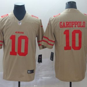 Nike San Francisco 49ers #10 Jimmy Garoppolo Gold Inverted Legend Men Jersey