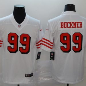 Men's Nike San Francisco 49ers #99 Buckner White Color Rush Limited Jersey