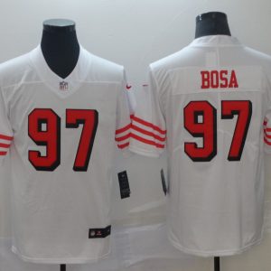 Nike San Francisco 49ers #97 Nick Bosa White Color Rush Limited Jersey