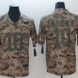 Nike San Francisco 49ers 10 Jimmy Garoppolo Camo Salute to Service Retired Player Limited Jersey