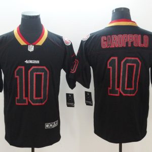 NFL 2018 San Francisco 49ers Jimmy Garoppolo Lights Out Black Color Rush Limited Jersey