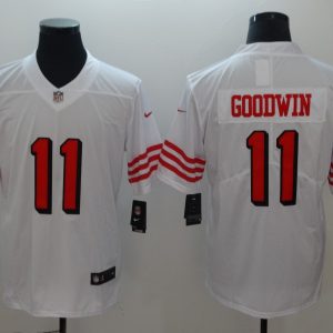 Men's San Francisco 49ers #11 Marquise Goodwin White Rush Stitched NFL Vapor Untouchable Limited Jersey