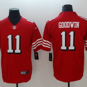 Men's San Francisco 49ers Goodwin Nike Red Color Rush Vapor Untouchable Limited Player Jersey