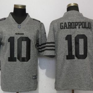 Nike San Francisco 49ers #10 Garoppolo Gridiron Gray Limited Jersey