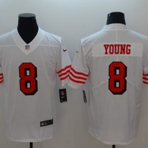 Men's San Francisco 49ers Steve Young Nike White Color Rush Vapor Untouchable Limited Retired Player Jersey