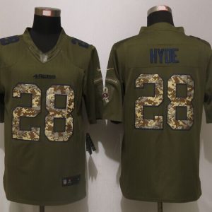 Nike San Francisco 49ers 28 Hyde Green Salute To Service Limited Jersey