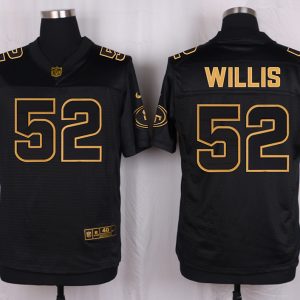 Mens San Francisco 49ers #52 WIllis Pro Line Black Gold Collection Jersey