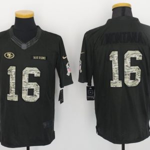 NFL San Francisco 49ers #16 Montana Salute to Service Limited Jersey