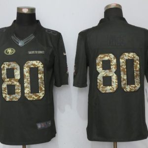 Nike San Francisco 49ers 80 Rice Anthracite Salute To Service Limited Jersey