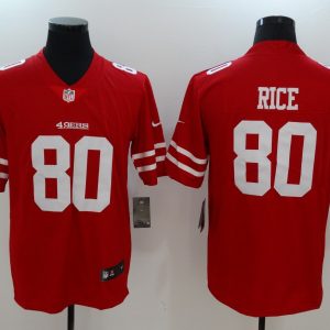 NFL San Francisco 49ers #80 Rice Red Vapor Limited Jersey