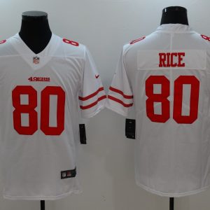 NFL San Francisco 49ers #80 Rice White Vapor Limited Jersey
